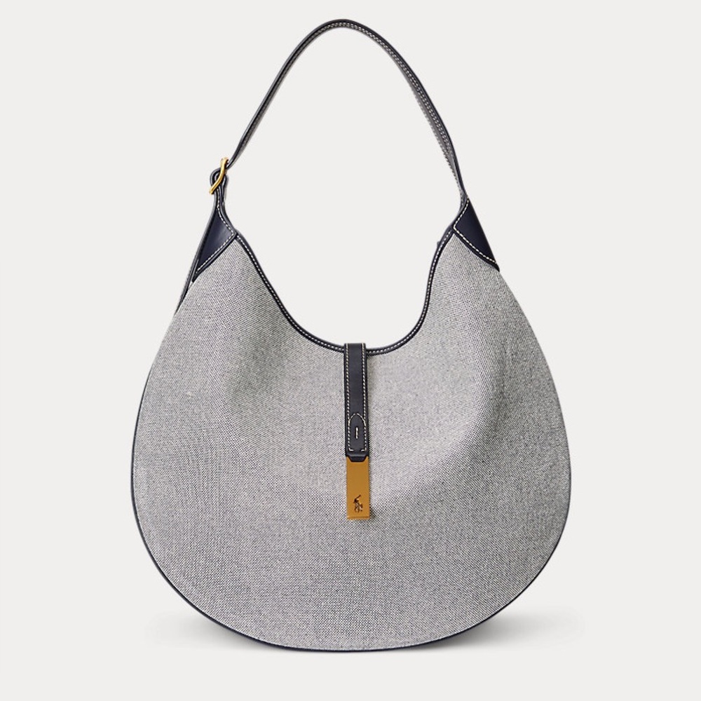Polo ID Canvas Large Shoulder Bag / Retail $798